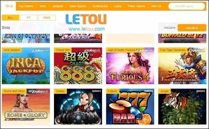 Letou cung cấp nhiều trò chơi đánh bài hấp dẫn
