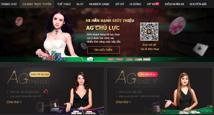 Tại sao nên chọn nhà cái K8 để chơi casino online?